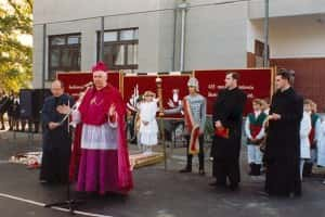 Poświęcenienowej części budynku Szkoły Podstawowej w Skokach - 1992