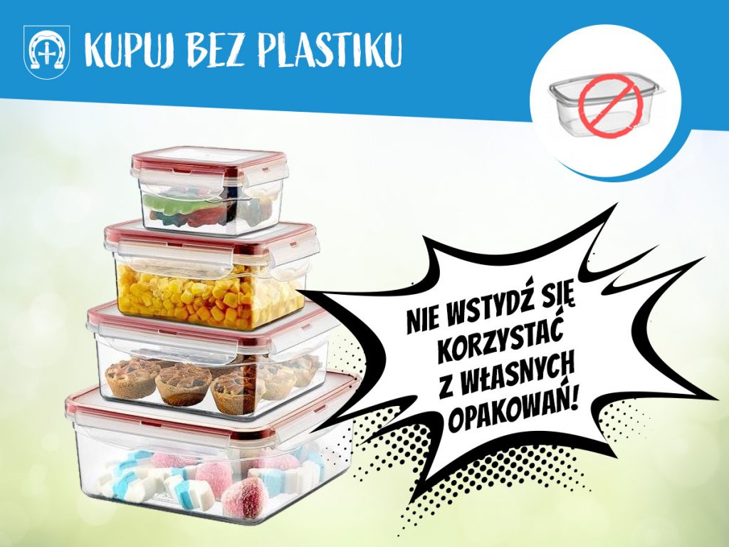 plastikowe pojemniki wielokrotnego użytku na zakupy