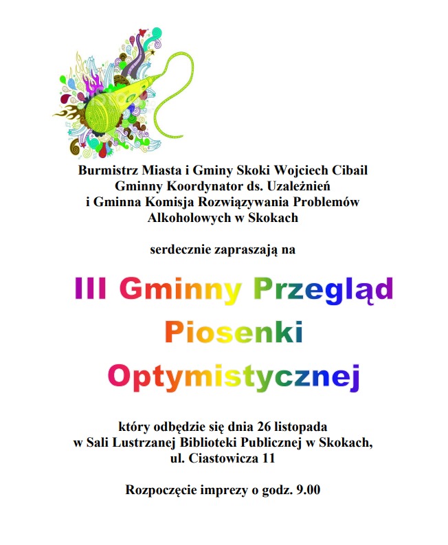 Przegląd piosenki optymistycznej_plakat