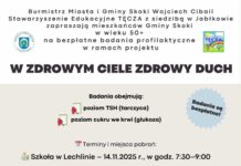 Bezpłatne badania profilaktyczne dla mieszkańców gminy Skoki 50+