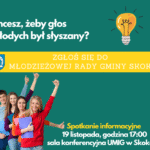 Zgłoś się do Młodzieżowej Rady Gminy Skoki – spotkanie informacyjne