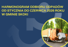 Harmonogram odbioru odpadów od stycznia do czerwca 2026 roku w gminie Skoki