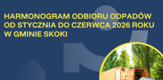 Harmonogram odbioru odpadów od stycznia do czerwca 2026 roku w gminie Skoki