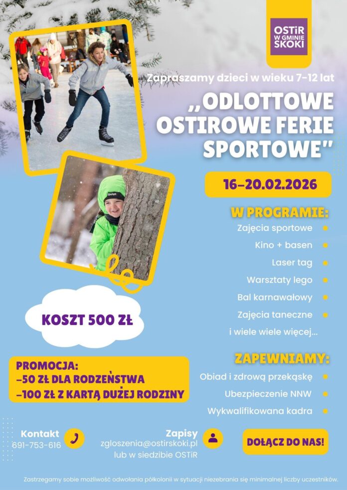 plakat_odlotowe ferie z OSTiR_Skoki