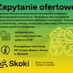 Zaproszenie do składania ofert na opracowanie dokumentacji projektowo-kosztorysowej