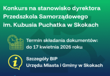 Do 17 kwietnia można złożyć dokumenty w konkursie na dyrektora przedszkola samorządowego w Skokach