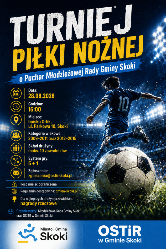 Plakat turnieju piłkarskiego